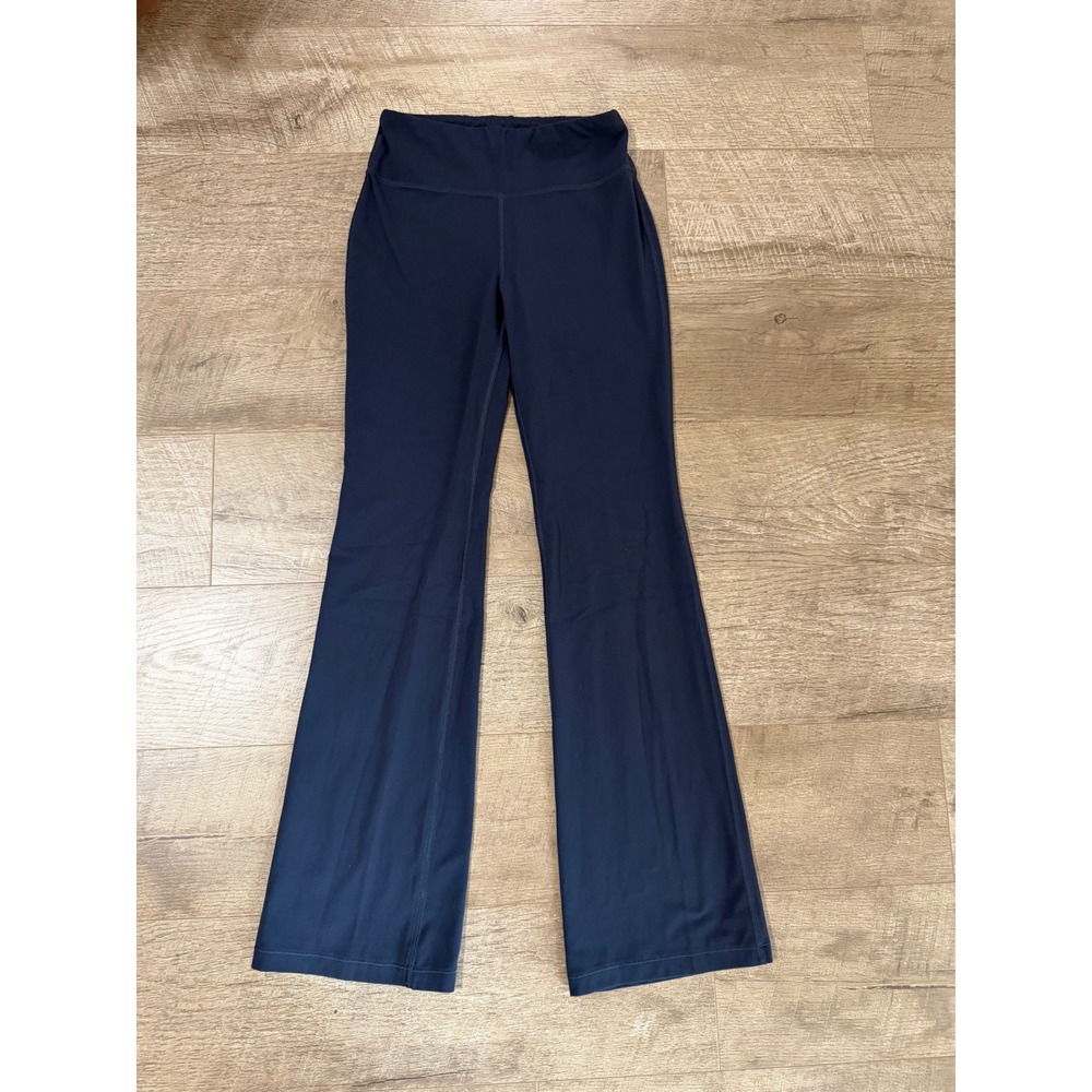 Athleta Girl High Rise Chit Chat Flare Pants Navy Blue Kids Size L 12 Leggings - Picture 2 of 8